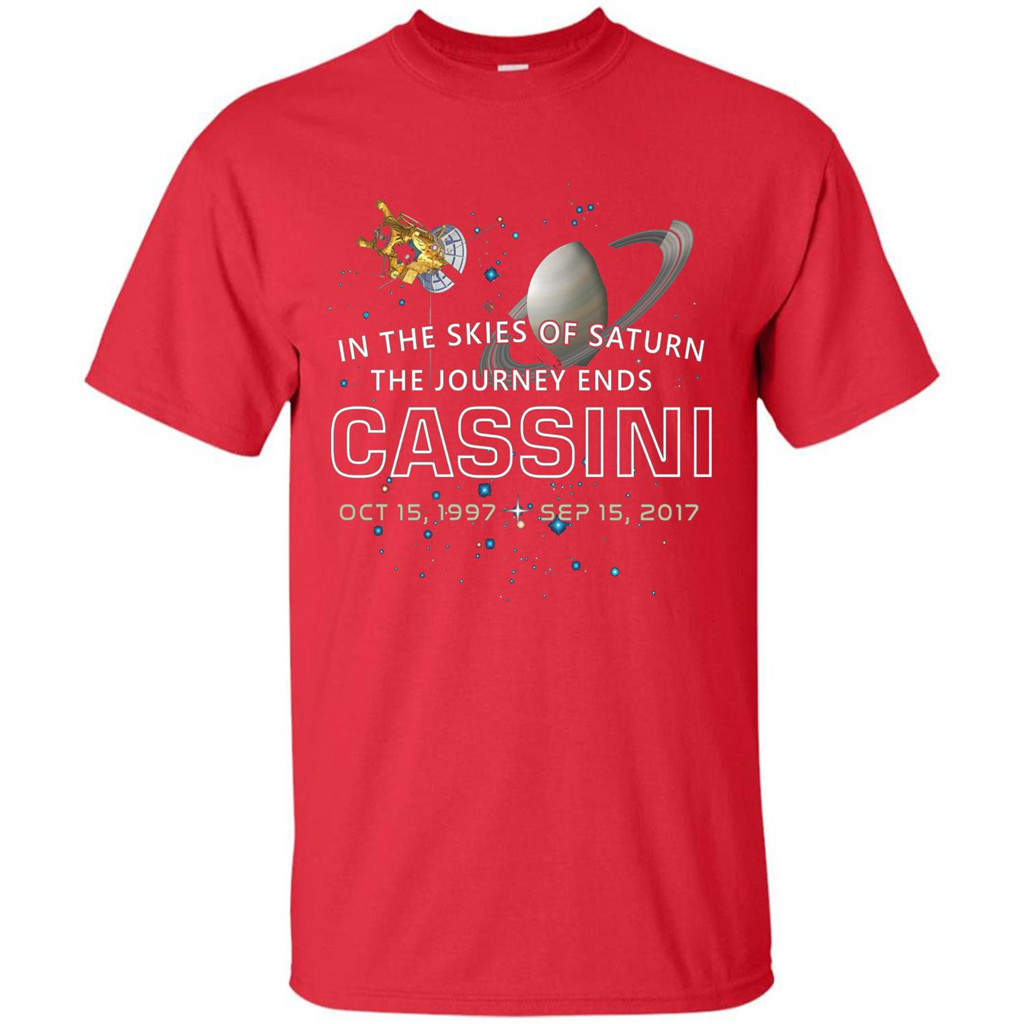 Cassini Spacecraft End Of Mission At Saturn T-shirt Red