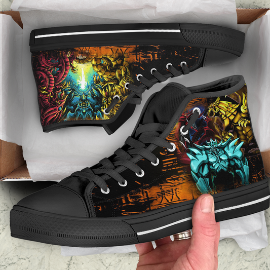 Yu-Gi-Oh! Egyptian Gods Dragons High Top Shoes SIZE 47