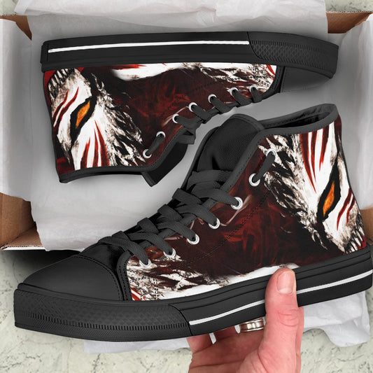 Bleach Ichigo Kurosaki Mask New High Top Shoes SIZE 47