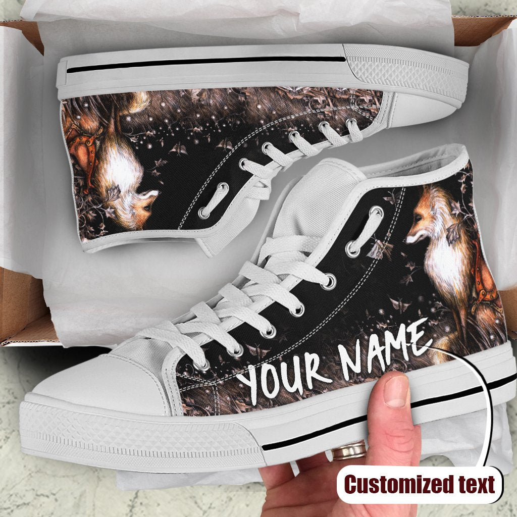 Aesthetic Fox-Customized High Top Shoes SIZE 47