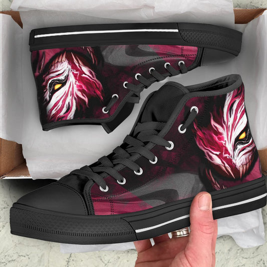 Bleach Ichigo Kurosaki Mask High Top Shoes SIZE 47