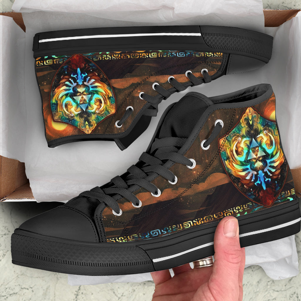 The Legend Of Zelda Link's Awakening Guide High Top Shoes SIZE 47