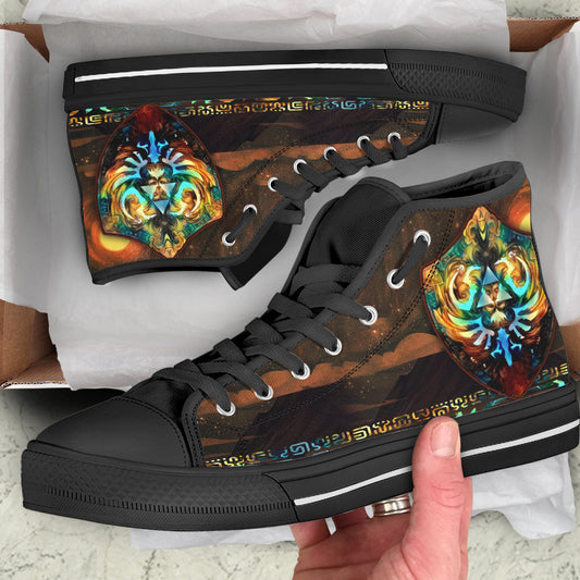 The Legend Of Zelda Link's Awakening Guide High Top Shoes SIZE 47