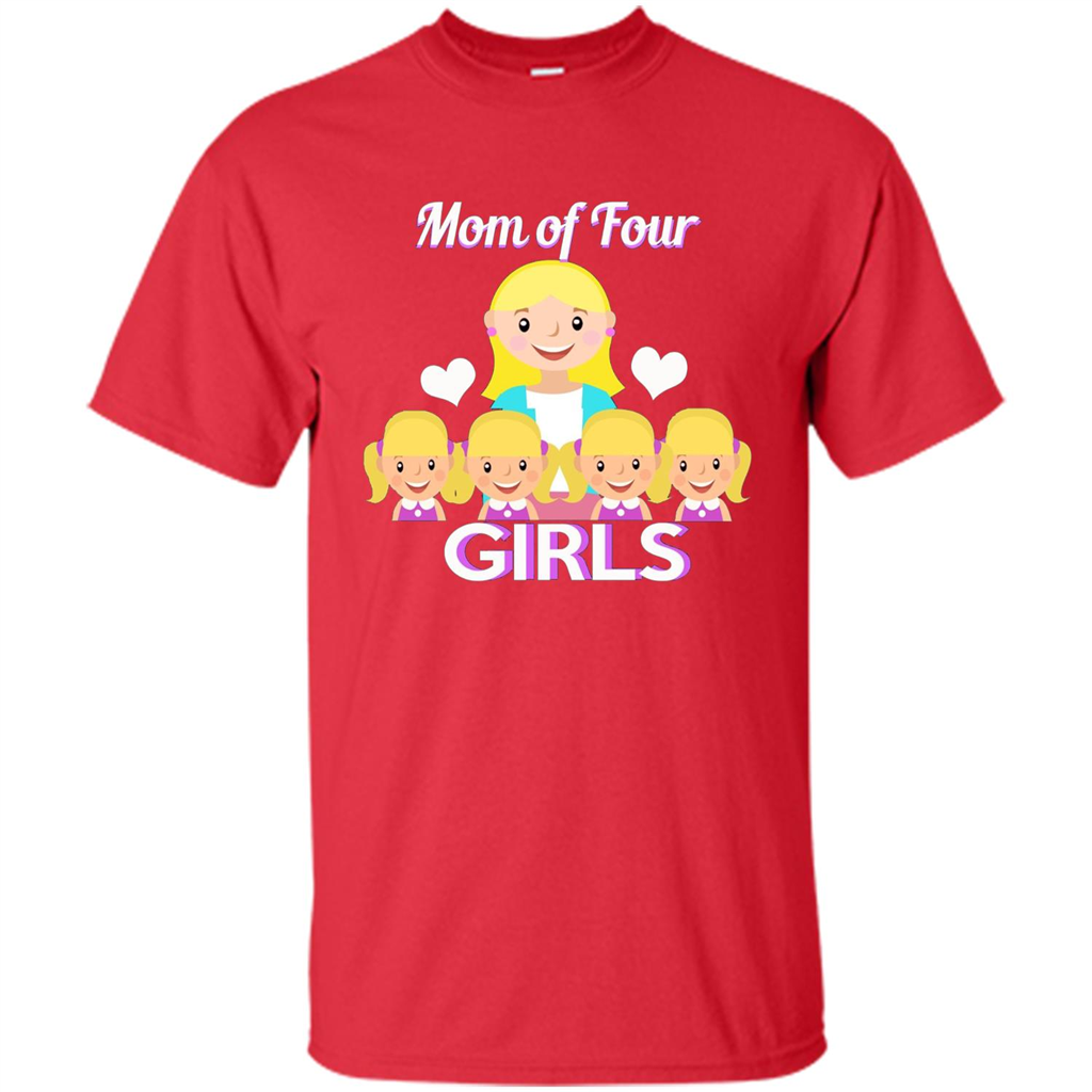 Mothers Day Gift from Daughter Mom Of Four Girls Red
