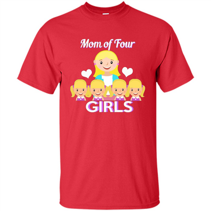 Mothers Day Gift from Daughter Mom Of Four Girls Red