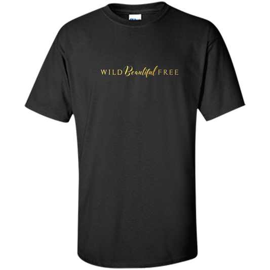 Wild Beautiful Free Logo T-shirt with Endangered Species Black