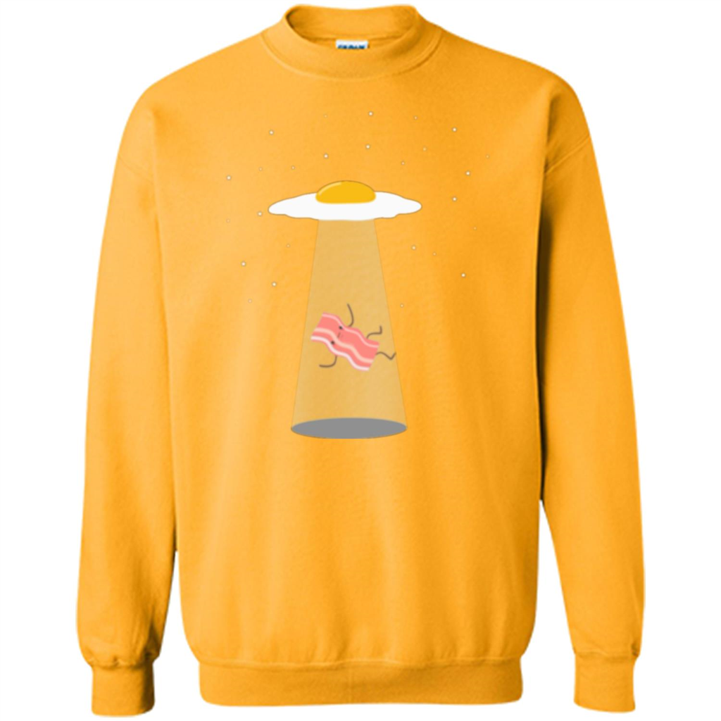 Cute Funny Bacon And Eggs UFO Gold
