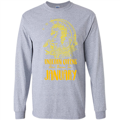 January Unicorn T-shirt Unicorn Queens Are Born In January Sport Grey