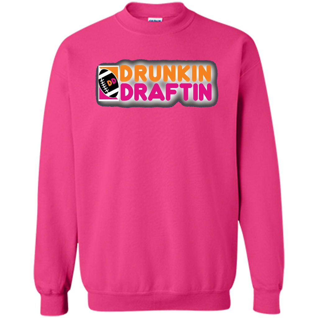 Drunkin' Draftin' T-shirt Funny Fantasy Football Draft T-shirt Heliconia