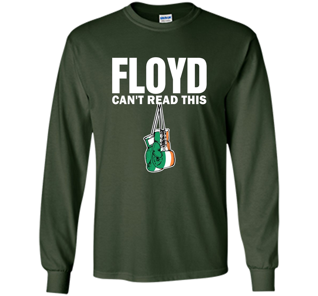 Boxing T-shirt Floyd Can't Read This T-shirt Forest Green