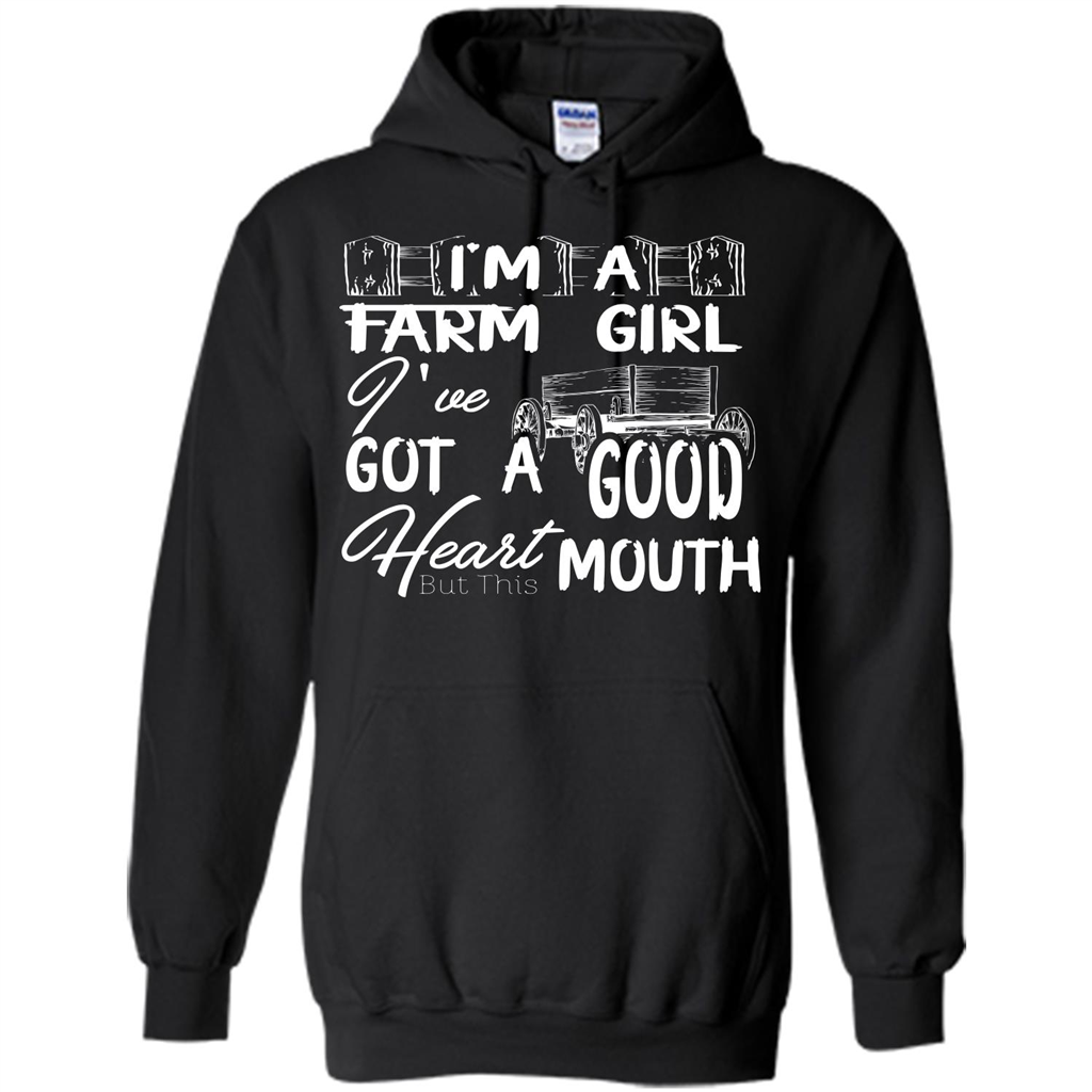 Farm Girl T-shirt I'm A Farm Girl I've Got A Good Heart T-shirt Black
