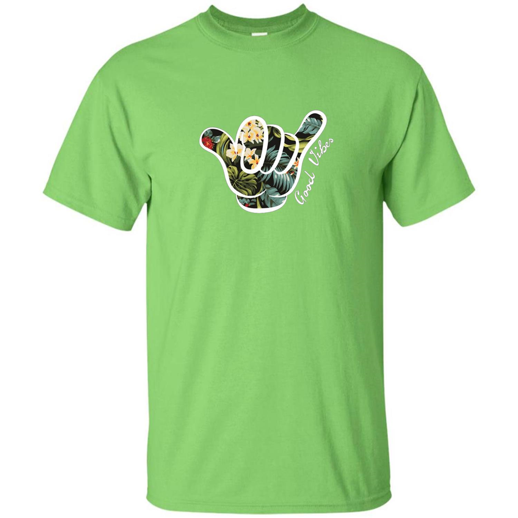 Shaka Good Vibes T-shirt Lime