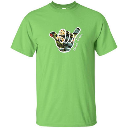 Shaka Good Vibes T-shirt Lime