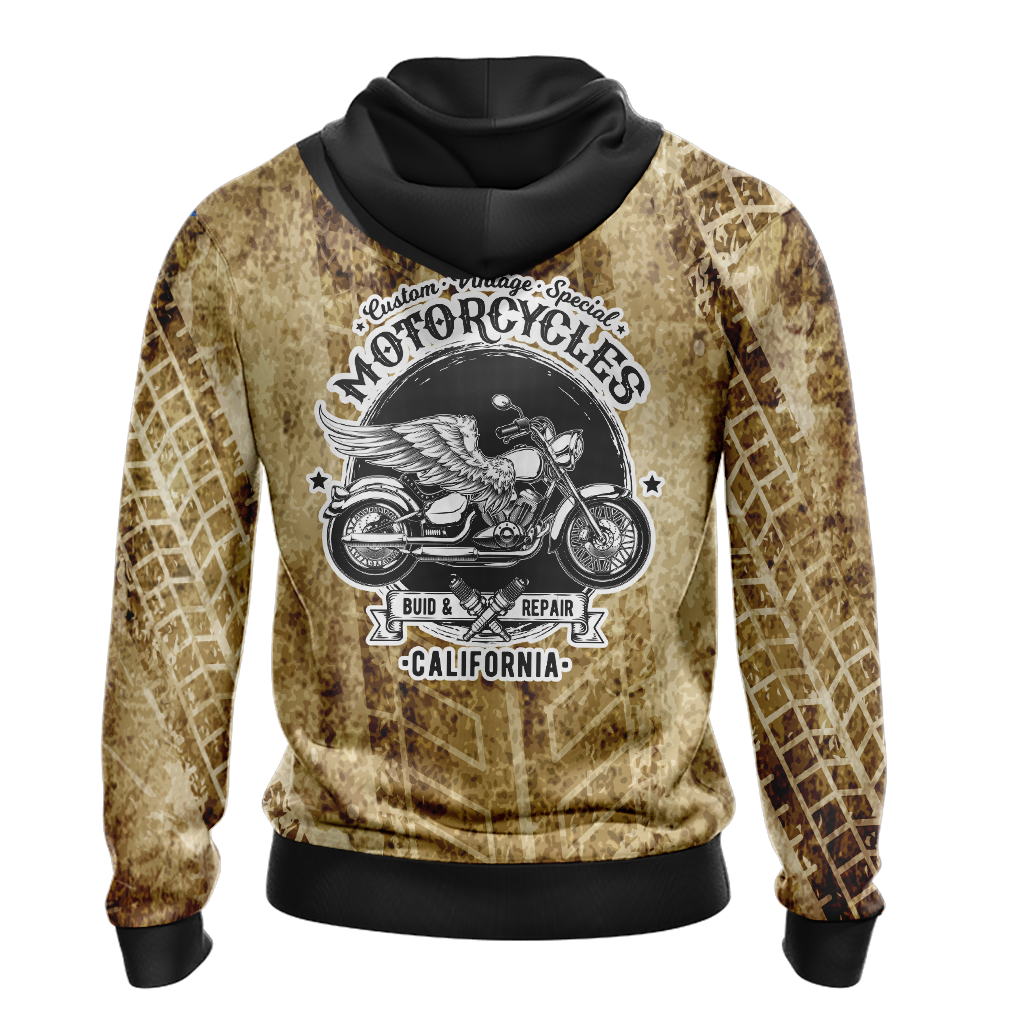 Custom Vintage Special Motorcycle Unisex 3D Hoodie