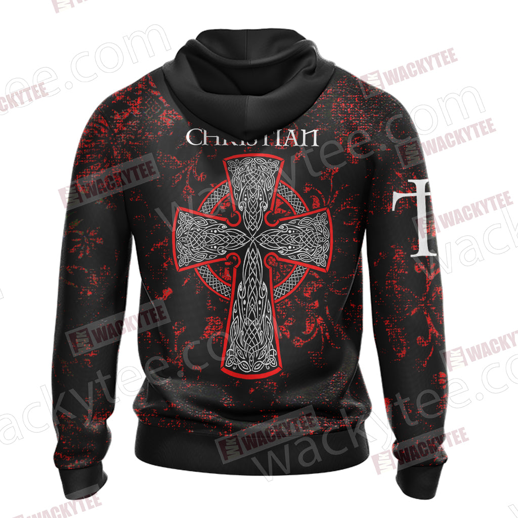 Cross Gothic Christian Unisex Zip Up Hoodie