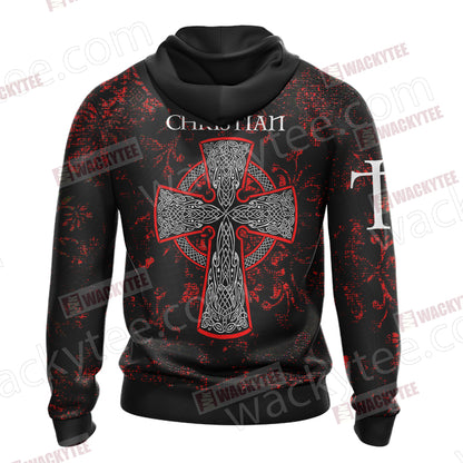 Cross Gothic Christian Unisex Zip Up Hoodie