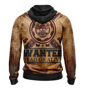 One Piece - Wanted Dead or Alive Unisex Zip Up Hoodie