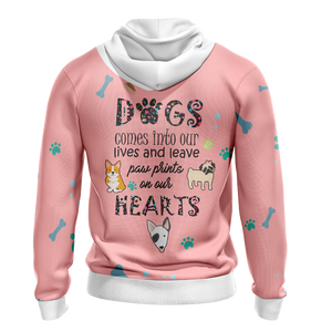 Dogs Comes Into Our Lives And Leave Paw Prints On Our Hearts 3D Hoodie