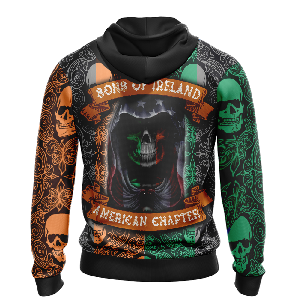 Sons Of Ireland American Chapter Happy Saint Patrick's Day Zip Up Hoodie