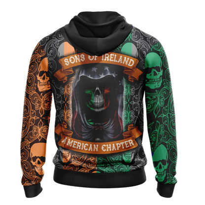 Sons Of Ireland American Chapter Happy Saint Patrick's Day Zip Up Hoodie