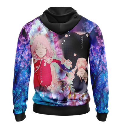 Naruto - Sasuke & Sakura Unisex Zip Up Hoodie Jacket