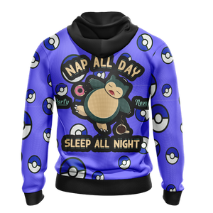 Snorlax Unisex Zip Up Hoodie