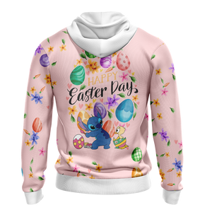 Happy Easters Day x Stitch Unisex Zip Up Hoodie