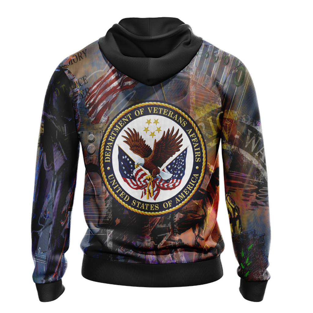 Department Of Veterans Affairs US Of America Unisex Zip Up Hoodie