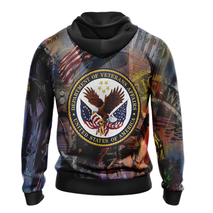 Department Of Veterans Affairs US Of America Unisex Zip Up Hoodie