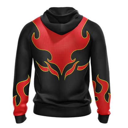 Tekken Jin Kazama Red Flame Unisex 3D Hoodie
