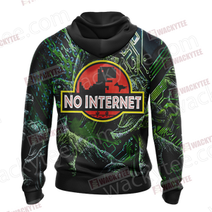 No Internet - Jurassic Park Zip Up Hoodie