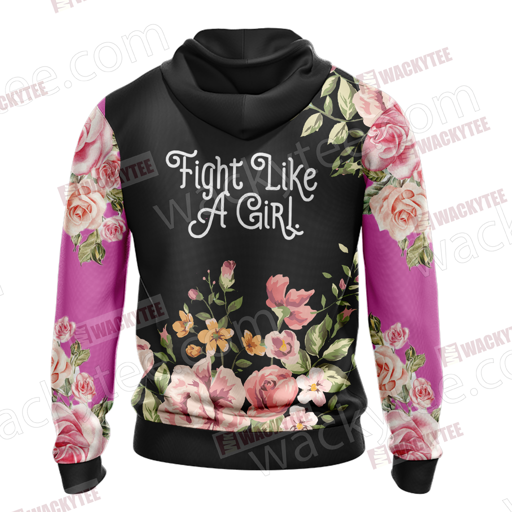 Breast Cancer - Fight Like A Girl 3D Hoodie