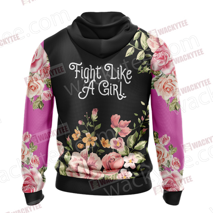 Breast Cancer - Fight Like A Girl 3D Hoodie