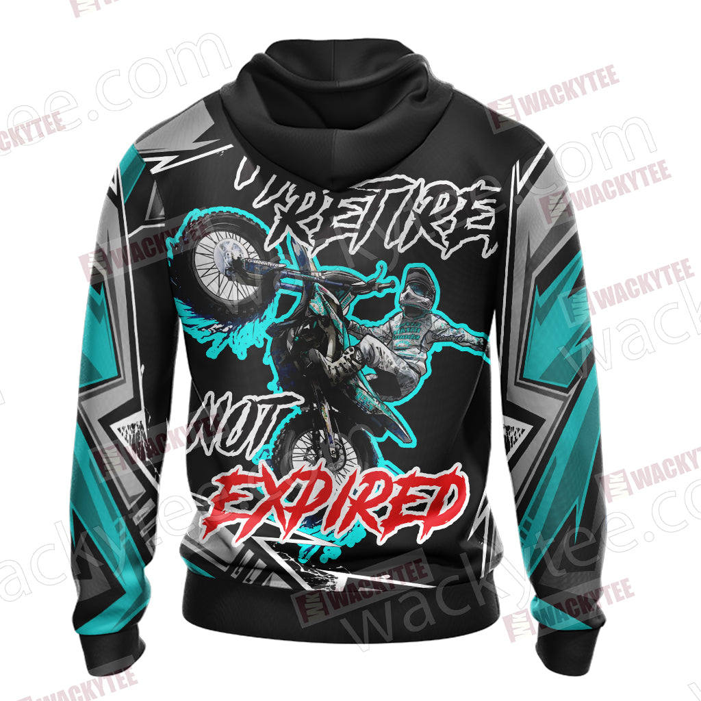 Biker I'm Retired Not Expired Unisex 3D Hoodie