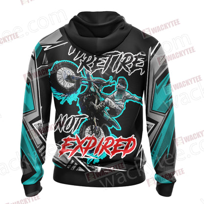 Biker I'm Retired Not Expired Unisex 3D Hoodie