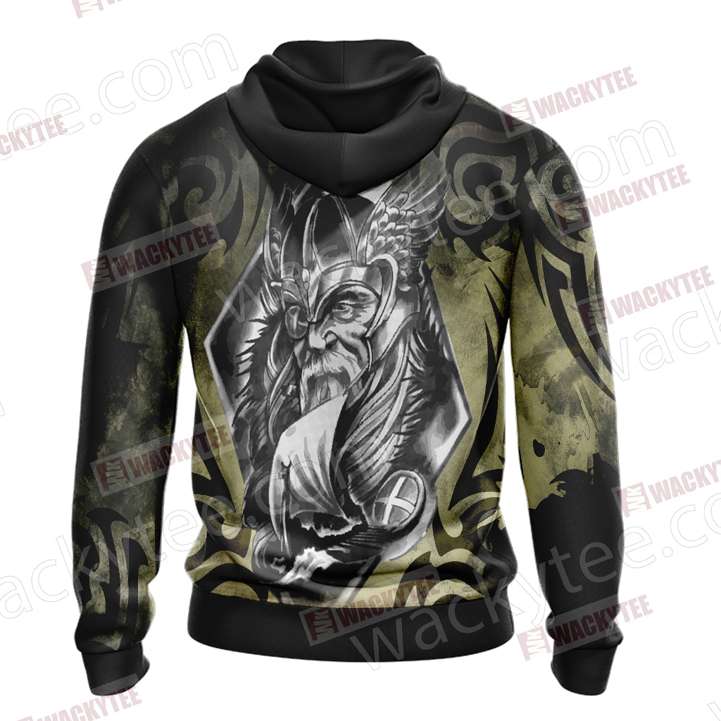 Odin New Unisex Zip Up Hoodie Jacket