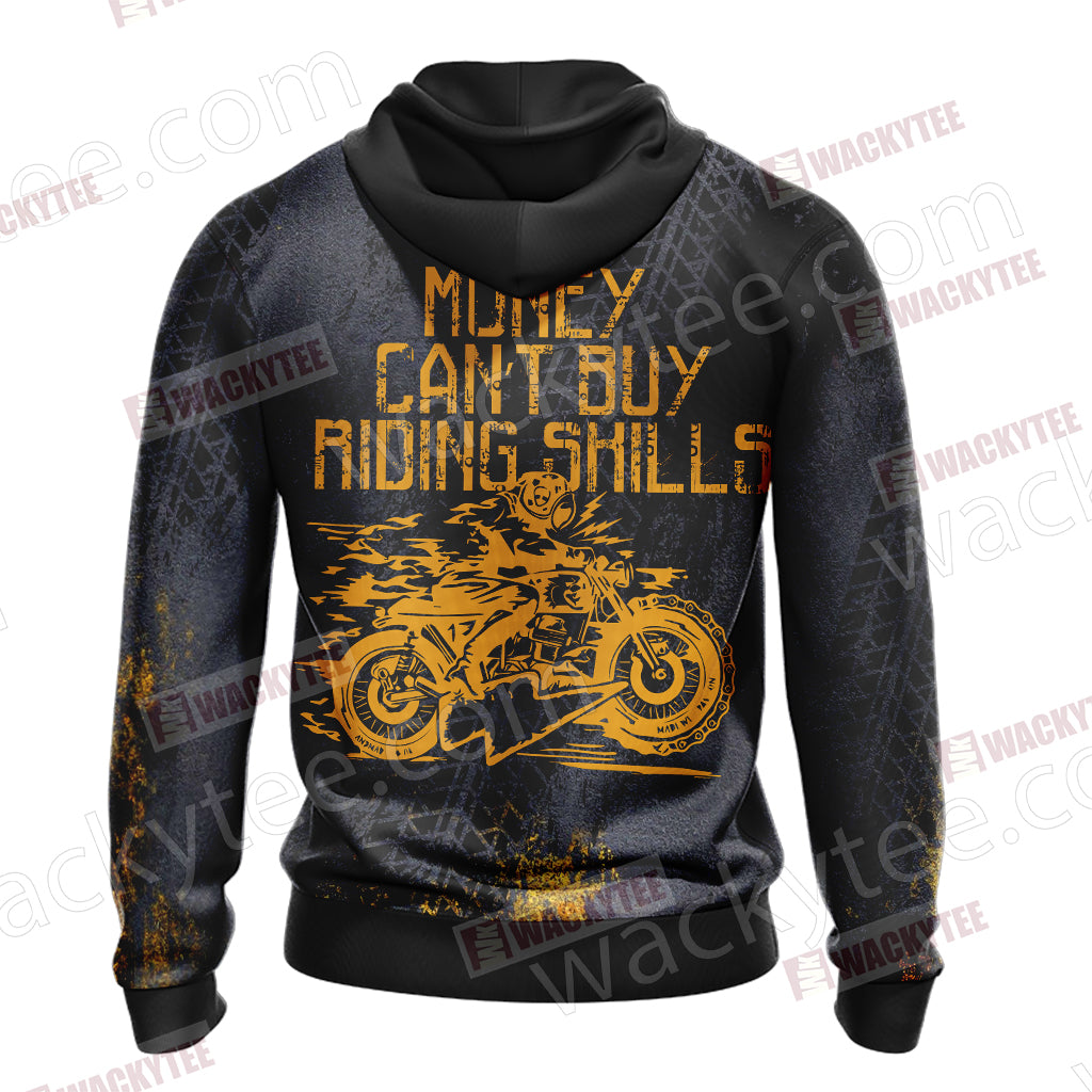 Money can't buy Riding Skills Unisex Zip Up Hoodie Jacket
