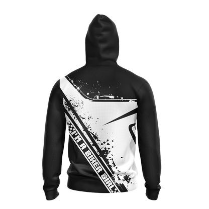 Biker Girl I Like It Hard Fast Loud Unisex Zip Up Hoodie