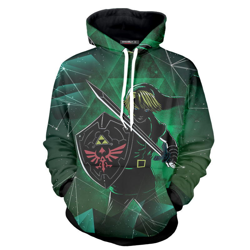 The Legend Of Zelda Link Green Cosplay New Look Zip Up Hoodie Jacket