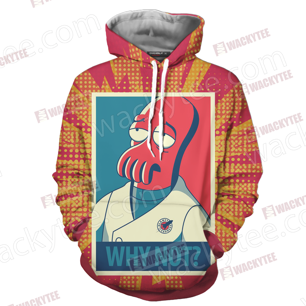 Futurama why not Zoidberg Unisex 3D Hoodie