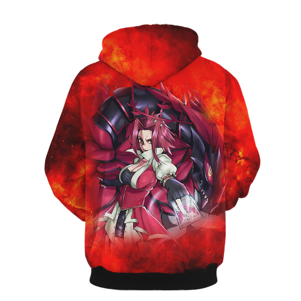 Yu Gi Oh! Izayoi Aki And Black Rose Dragon 3D Hoodie