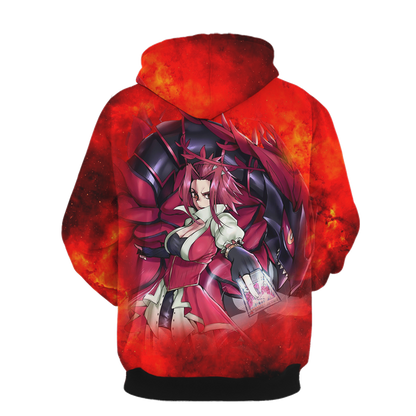 Yu Gi Oh! Izayoi Aki And Black Rose Dragon 3D Hoodie