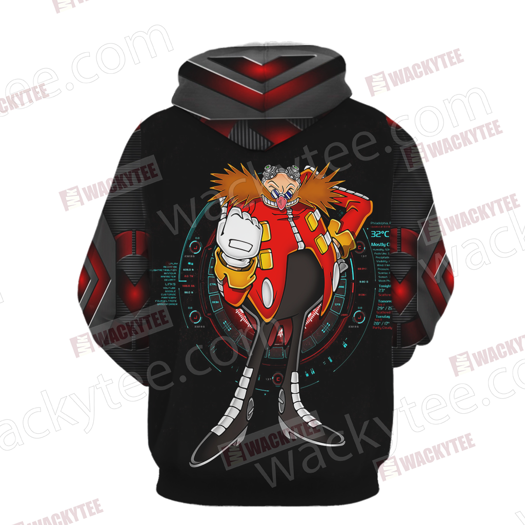 Dr.Eggman Sonic Unisex 3D Hoodie