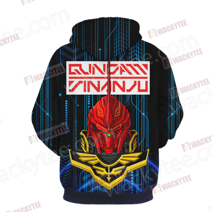 Sinanju Gundam Unisex 3D Hoodie