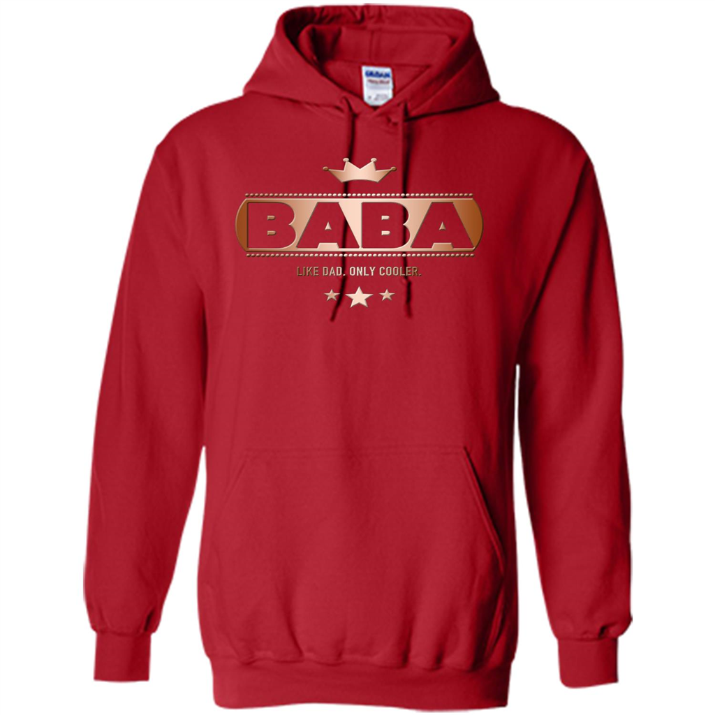 Fathers T-shirt Baba Like Dad Only Cooler Red