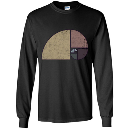 Distressed Geometric Fibonacci Spiral T-sihrt Black