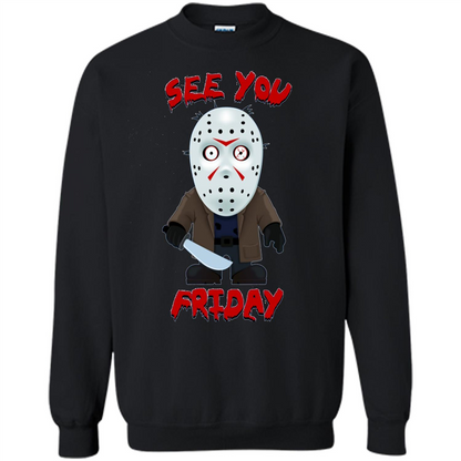 Friday The 12th T-shirt See You Friday Black