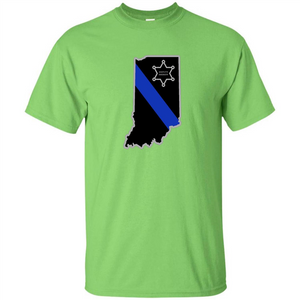 Indiana Sheriff Deputy Thin Blue Line Deputy Sheriff T-shirt