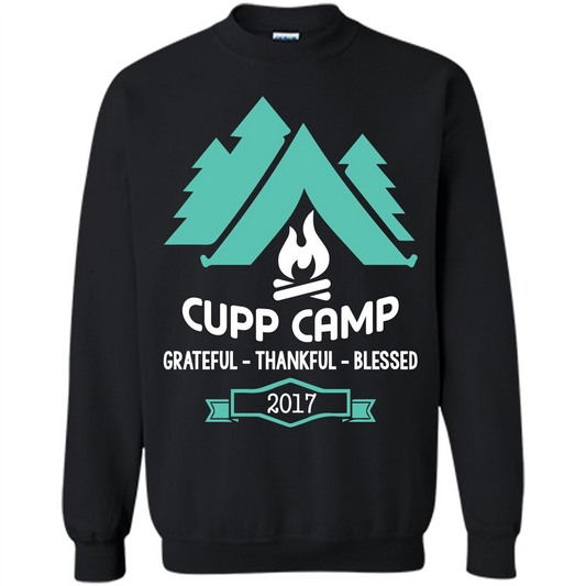 Camping T-shirt Cupp Camp Grateful - Thankful - Blessed 2017 Black