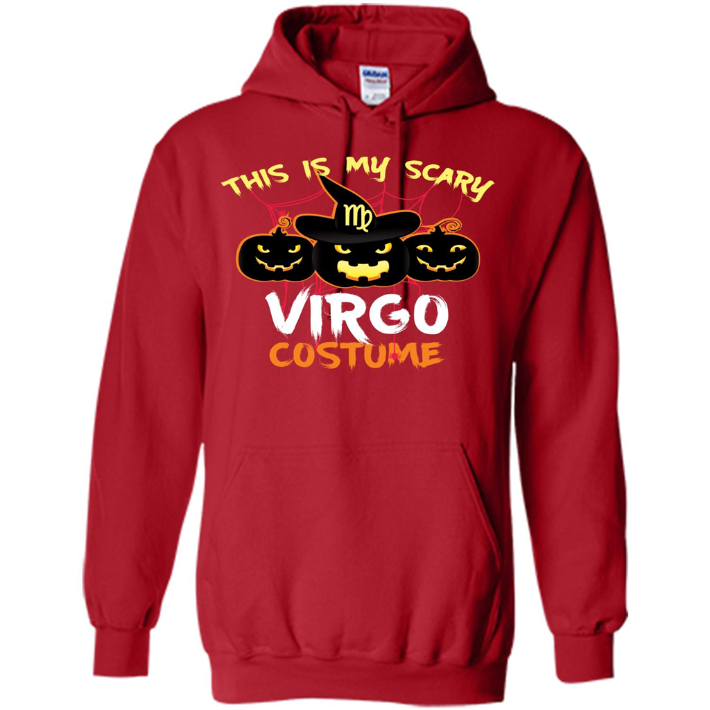 Halloween T-shirt This Is My Scary Virgo Costume T-shirt Red